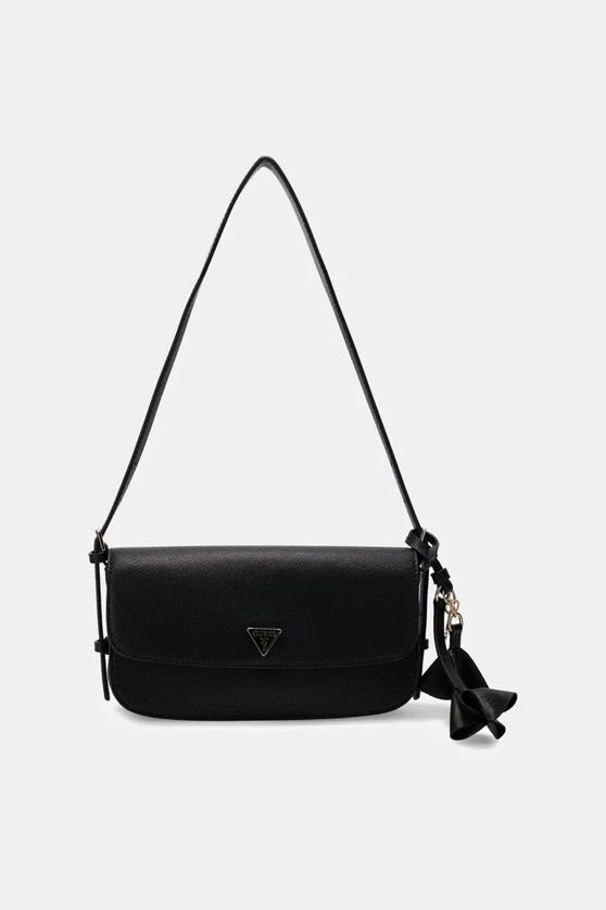Guess ZG222719 Women's Eco DANIELLE Flap Shoulder Bag – Black
