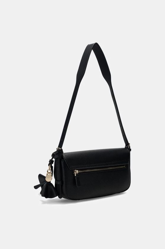 Guess ZG222719 Women's Eco DANIELLE Flap Shoulder Bag – Black