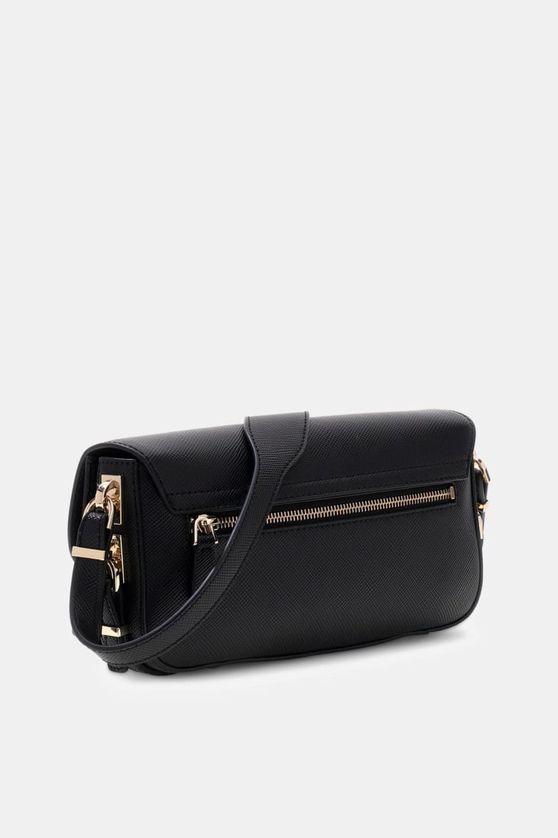 Guess ZG222719 Women's Eco DANIELLE Flap Shoulder Bag – Black