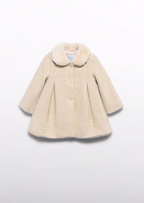 Abel & Lula 5872 Baby Girl's Button Up Shimmer Coat