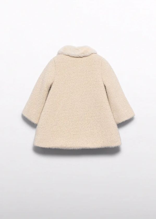 Abel & Lula 5872 Baby Girl's Button Up Shimmer Coat