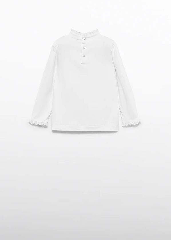 Abel & Lula 5621 Girl's Youth Long Sleeve Ruffle Trim Turtleneck Top