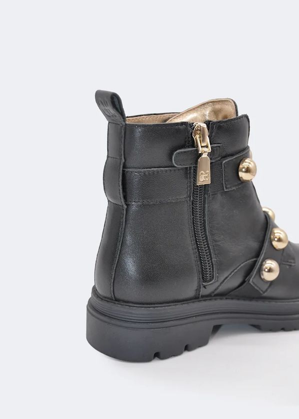 Abel & Lula 5941 Girl's Gold Stud Detail Faux Leather Platform Boots