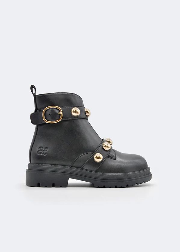 Abel & Lula 5941 Girl's Gold Stud Detail Faux Leather Platform Boots