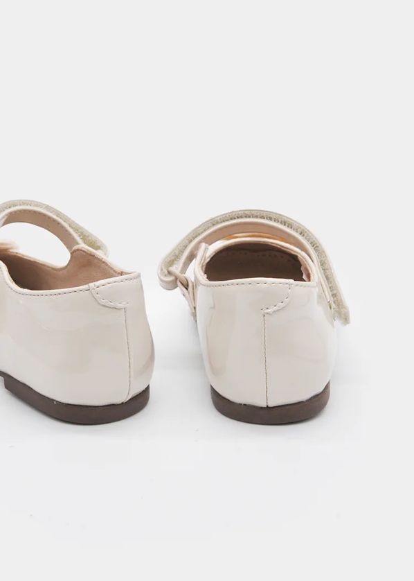 Mayoral 44670 Baby Girl's Velcro Closure & Rhinestone Flower Detail Mary Jane Shoes