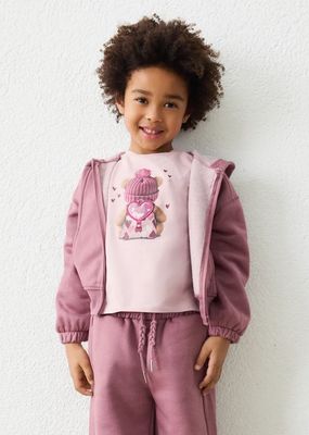 Mayoral 4423/4518 Girl's Youth Hooded Zip-Up & Wide Leg Jogger Tracksuit Set 2PC