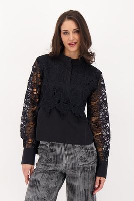 Gabby Isabella 526632 Women's Lace Overlay Blouse