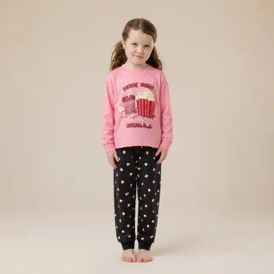 Nano F26P56-2 Girls Pyjama Movie Night Cinema Pop Set – Pink