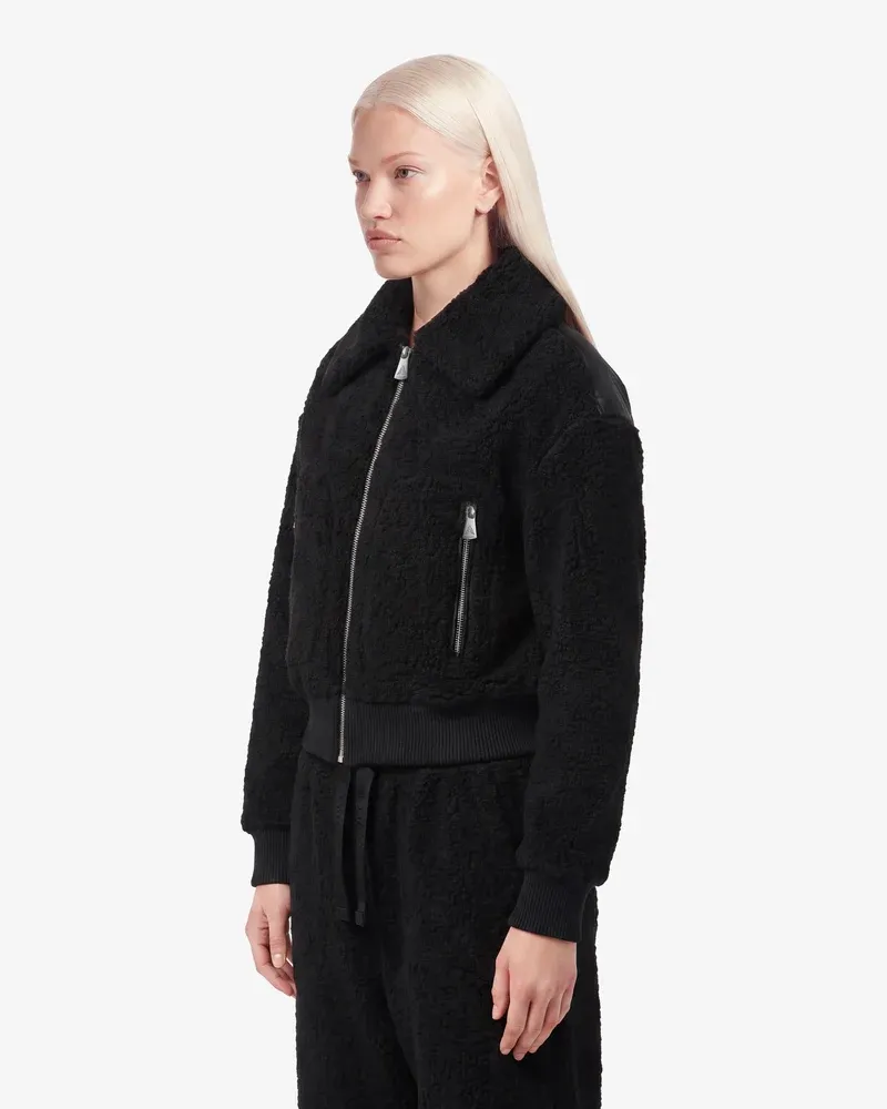 Alpenhaus A2H008F6PO Women's Pazevin Faux Sherpa Zip Up Jacket
