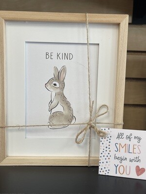 Bunny- Animal Print Wall Plaques