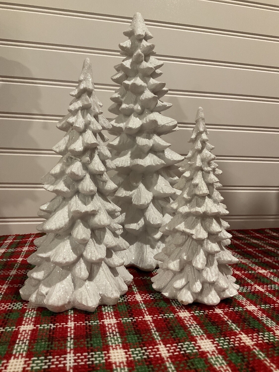 3 PC Set  White Trees