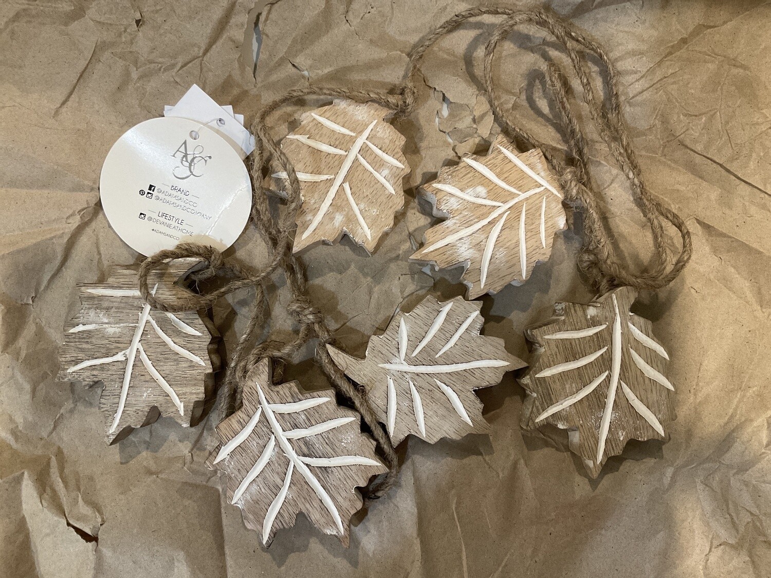 Wood Leaves Garland