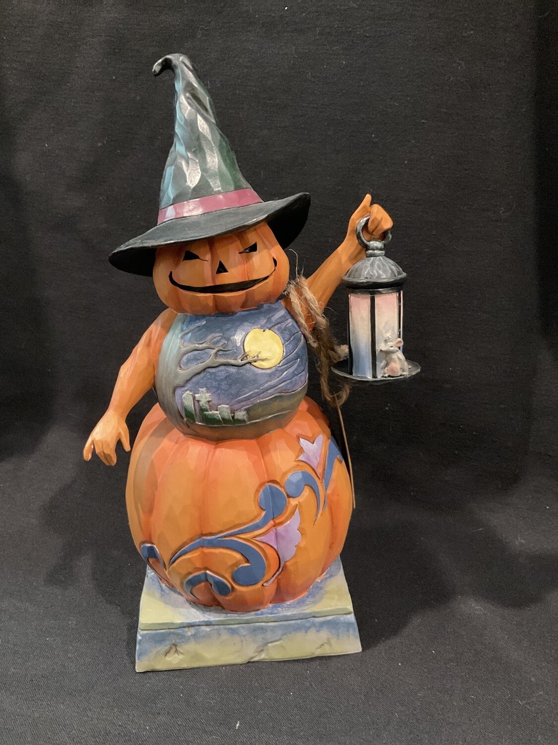 Jim shore stacked pumpkin, witch