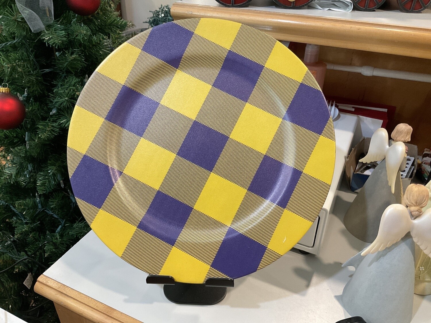 Purple and gold charger