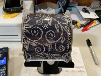 Blue and silver ribbon