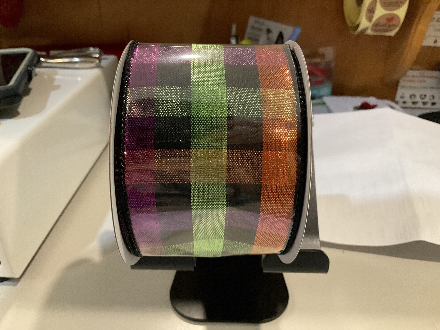Halloween plaid ribbon