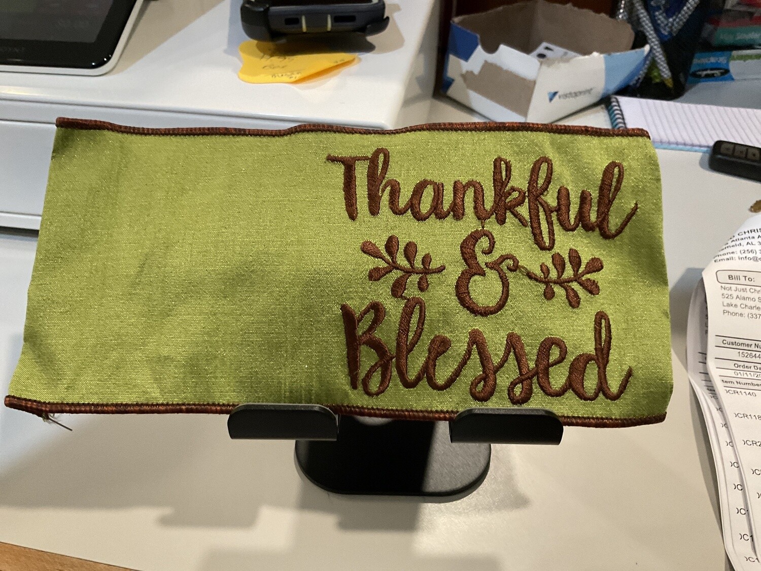 Thankful, and blessed ribbon