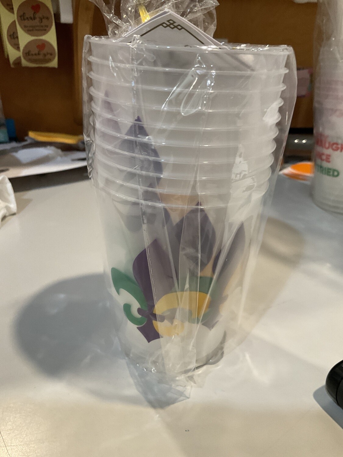 Mardi Gras Fleur De Lis cups