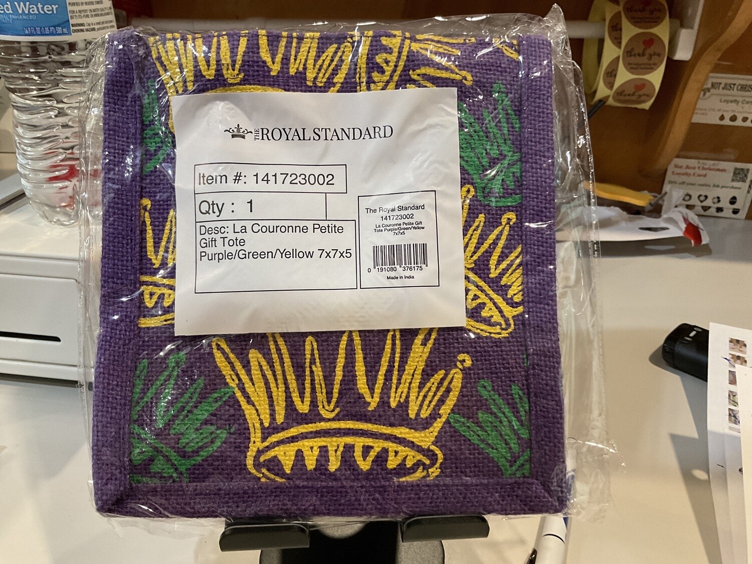 Mardi Gras crown gift tote