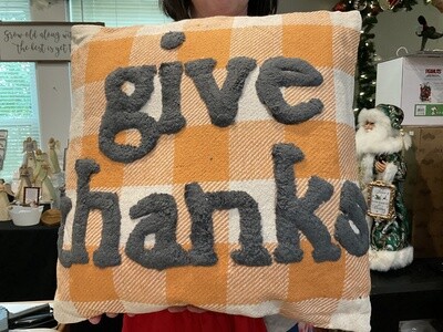 Give thanks pillow