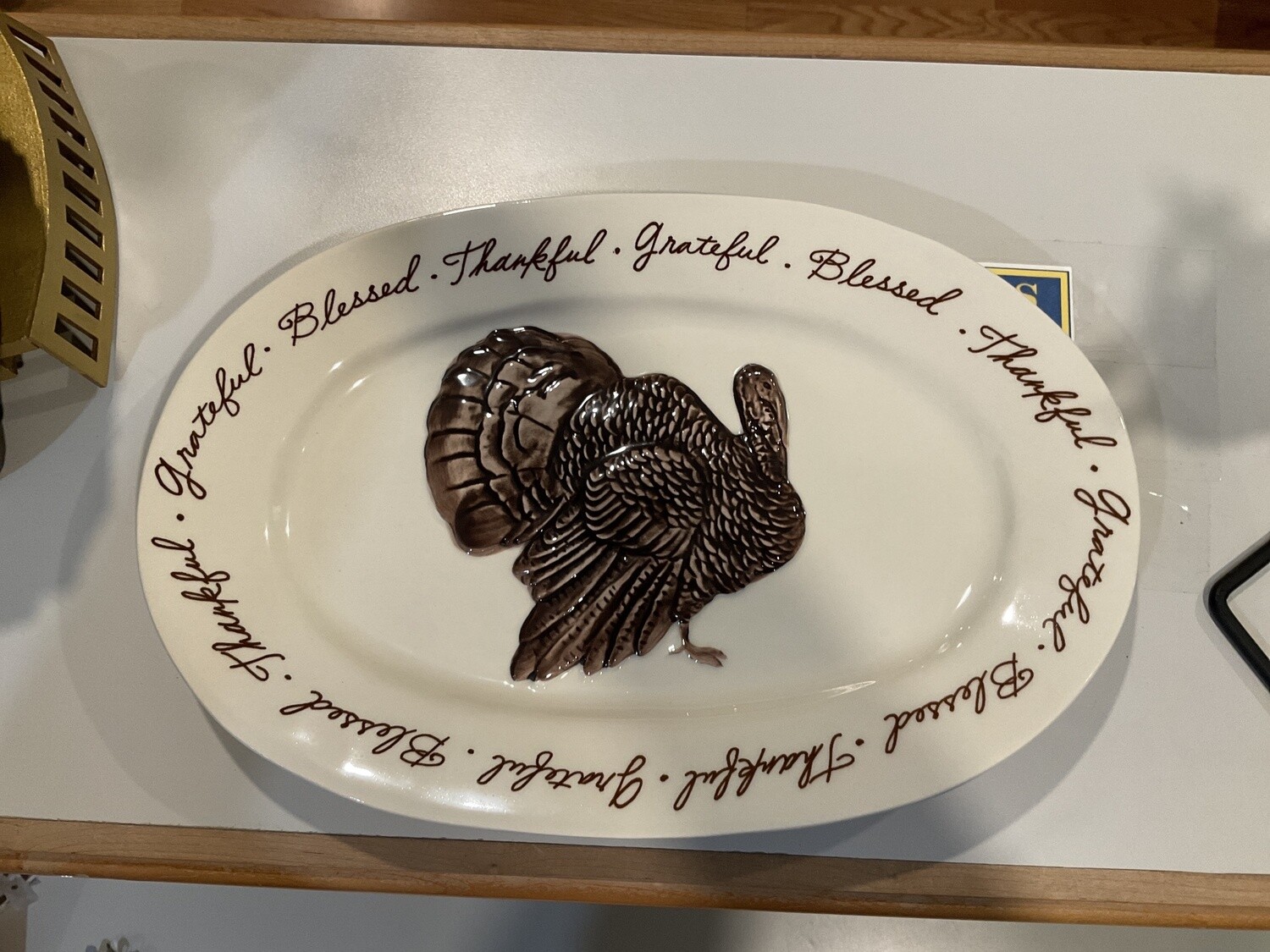 Ceramic Thanksgiving platter