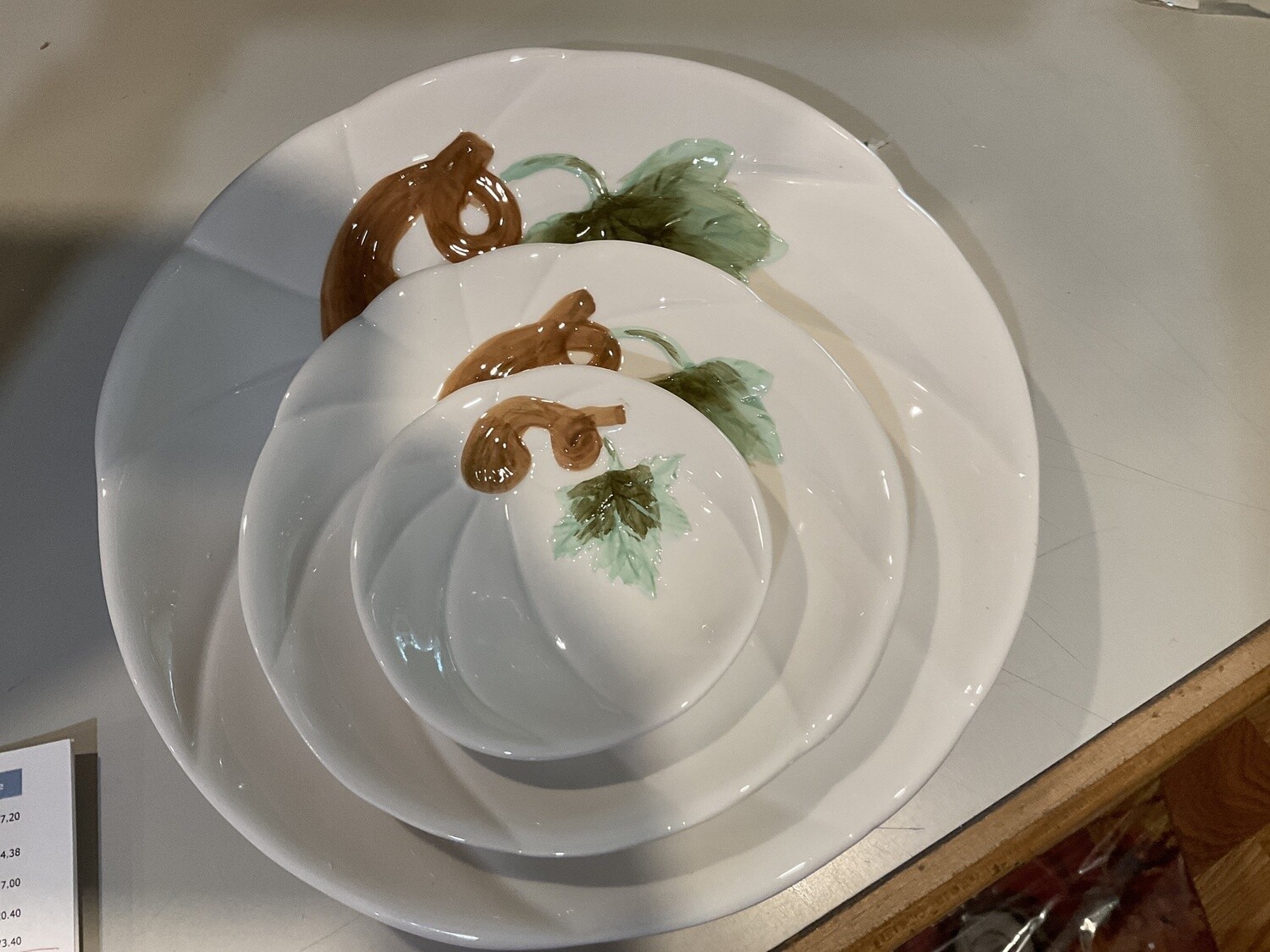 Fall plate, three piece set