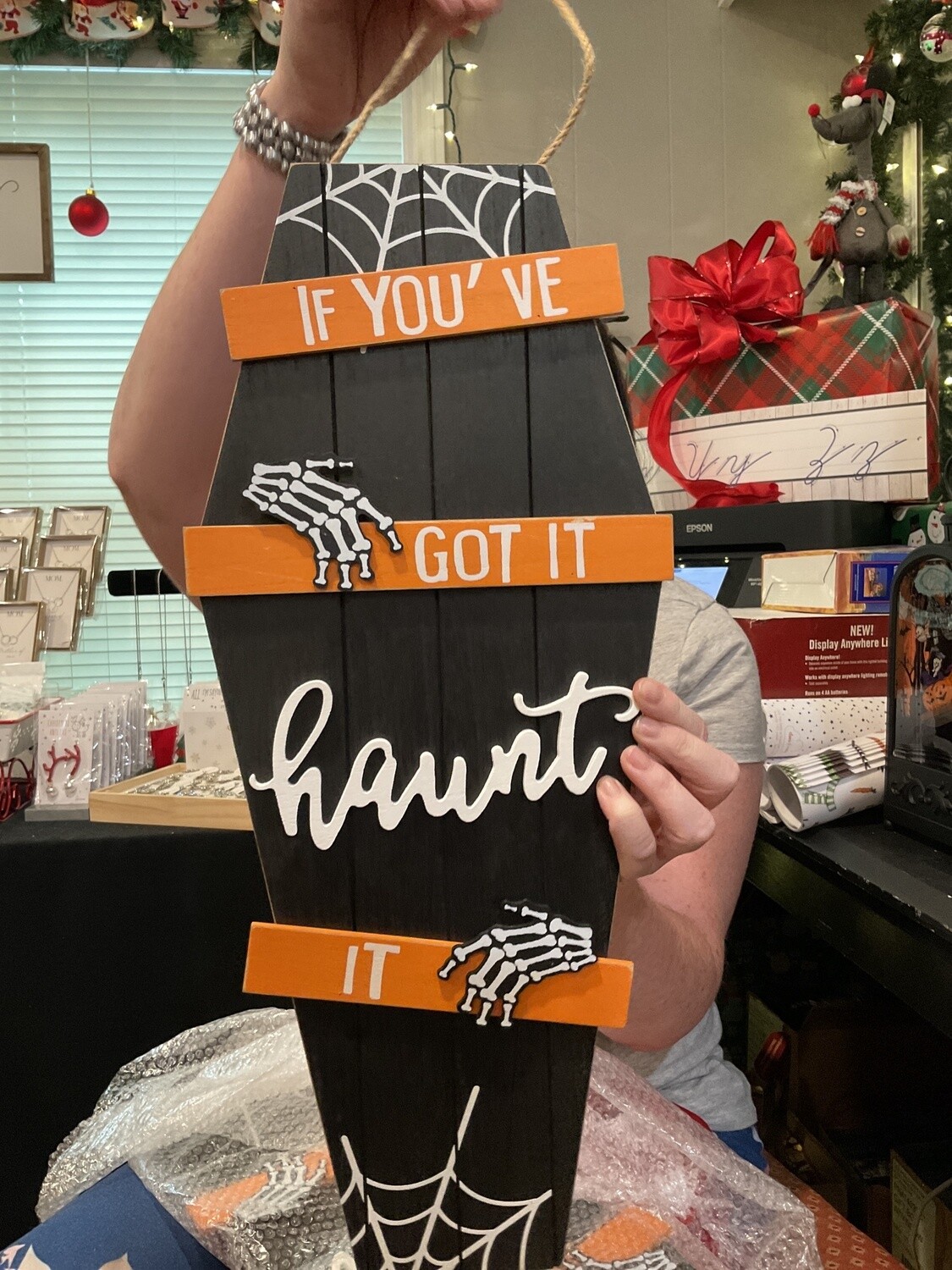 Hanging coffins sign