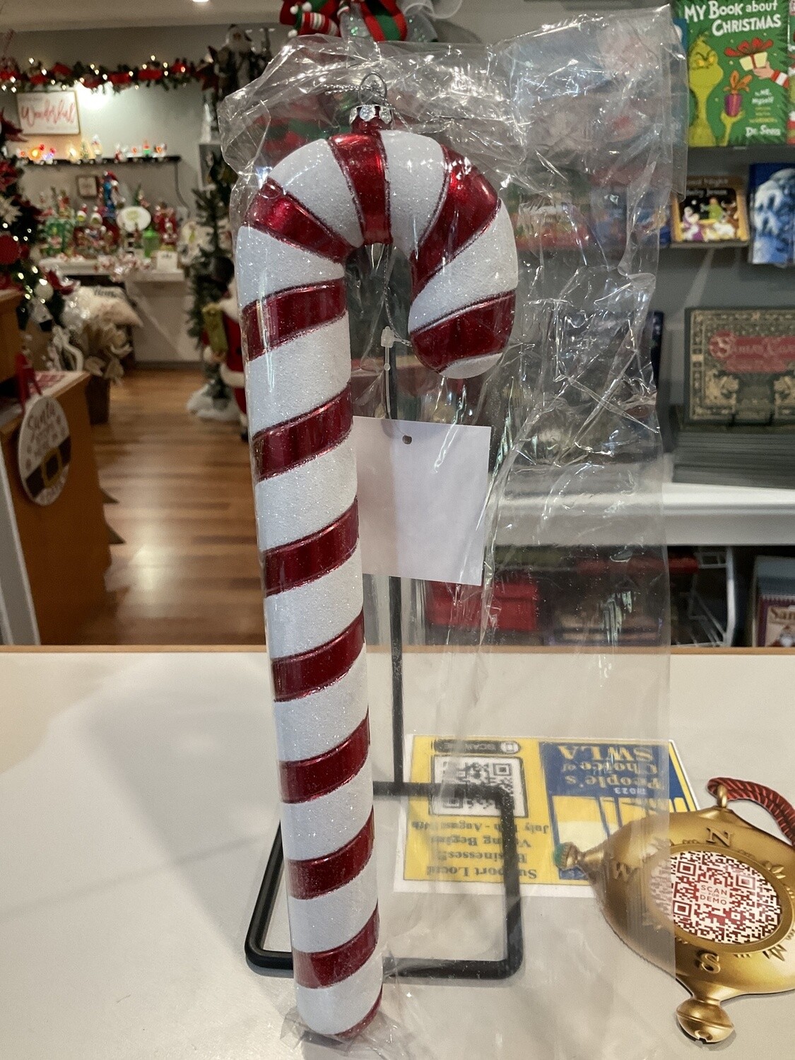 Acrylic, candy, canes ornament