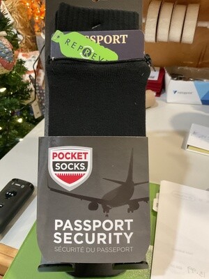 Men’s passport, security socks