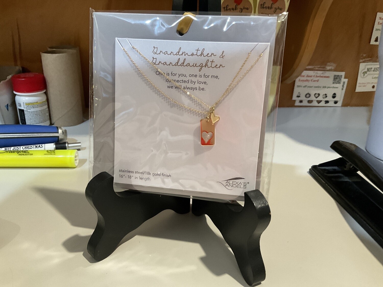 Grandmother and granddaughter necklace