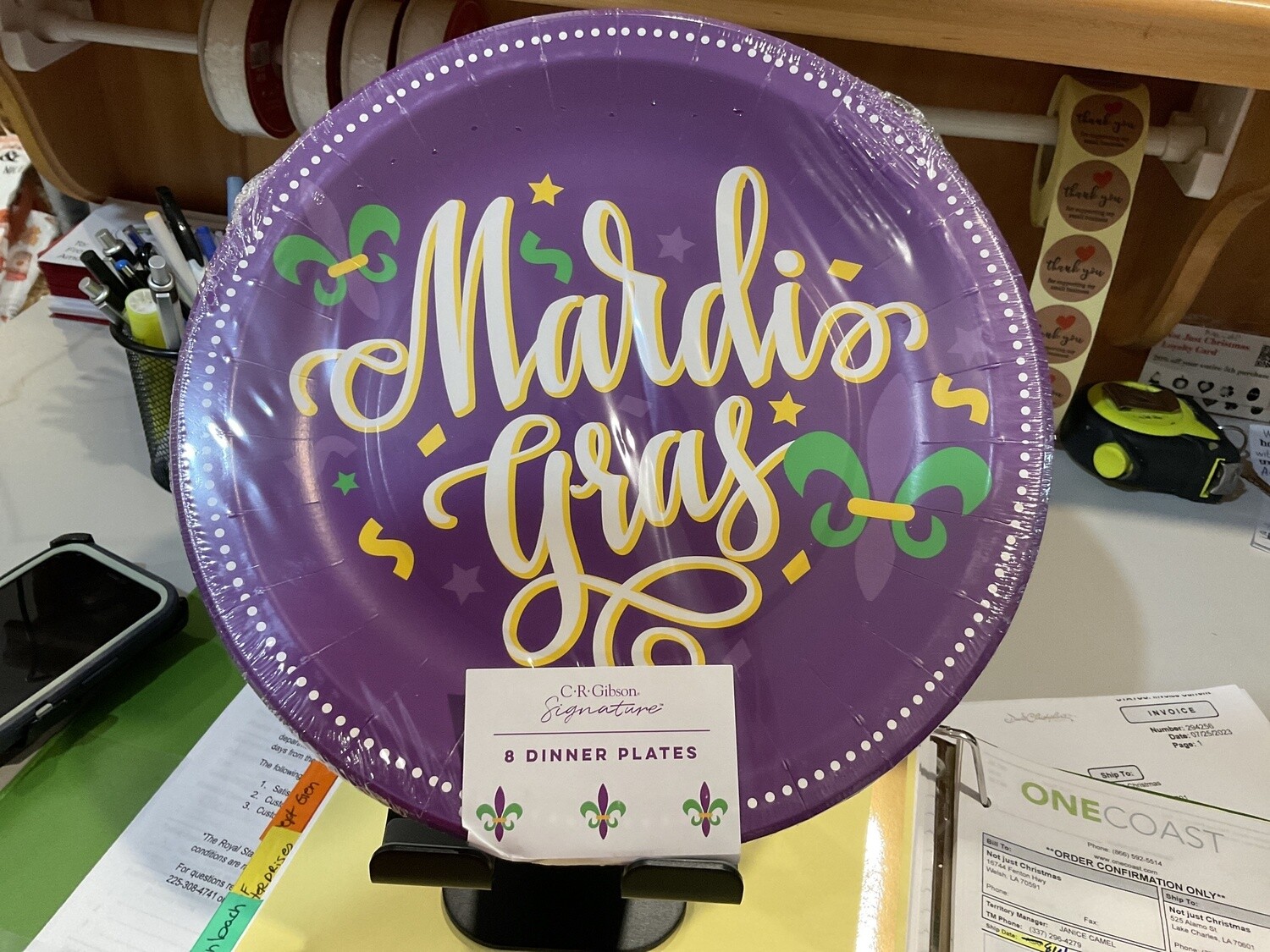 Mardi Gras dinner plate