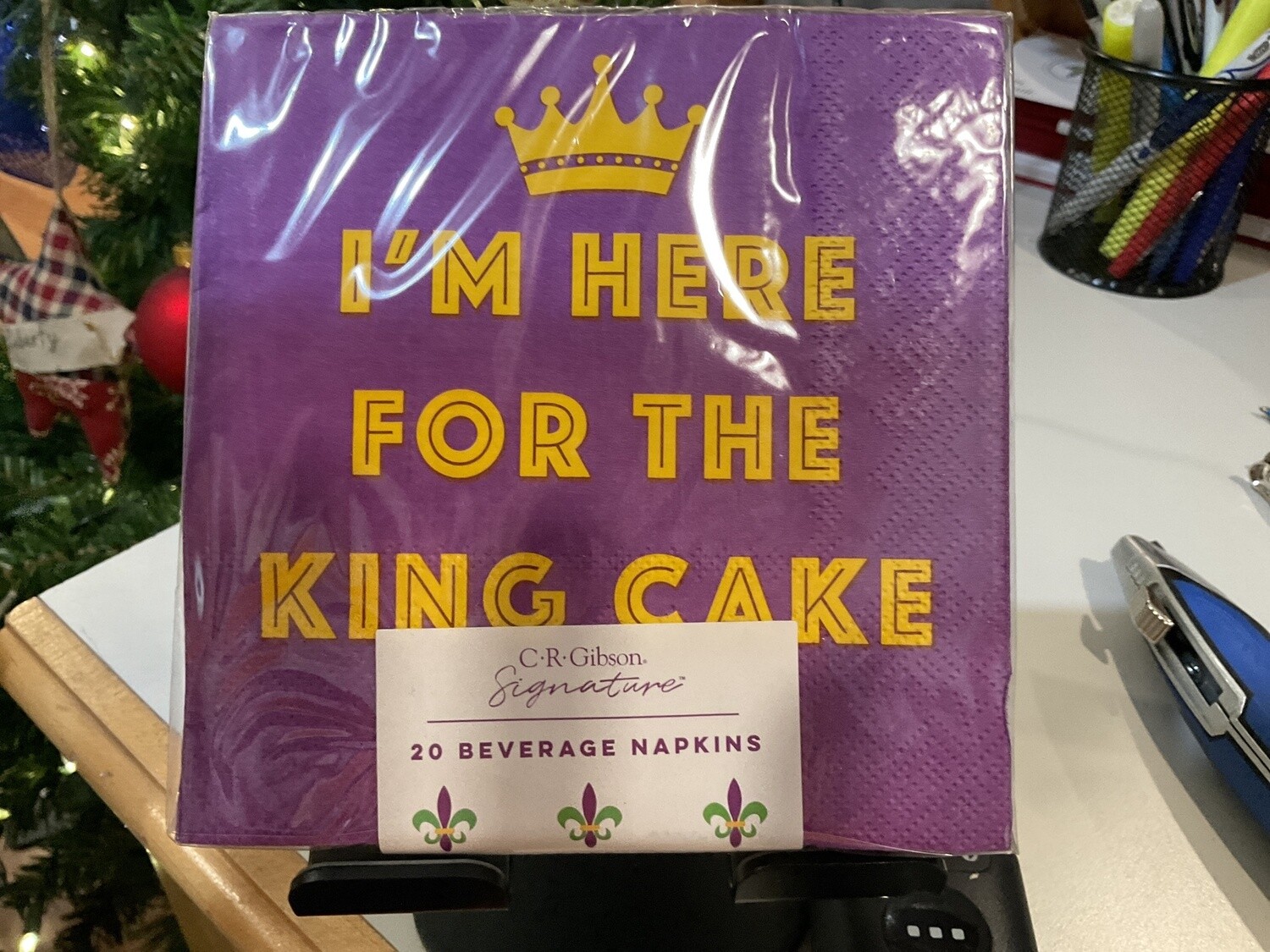 I’m here for the King Cake napkin