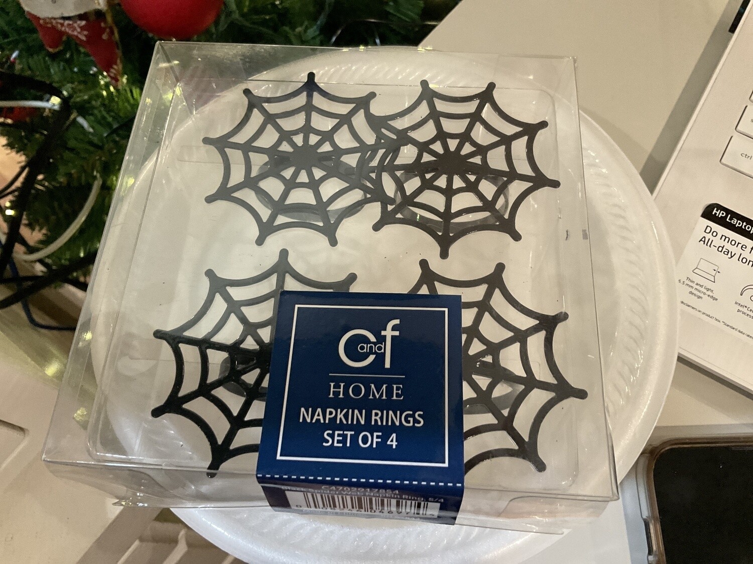 Spiderweb napkin rings