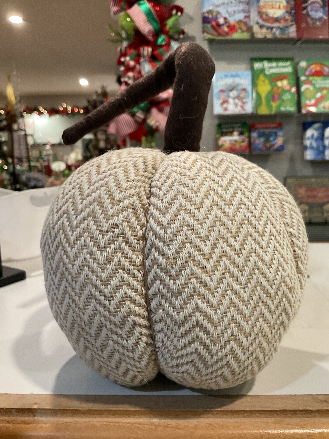Cream, herringbone, pumpkin