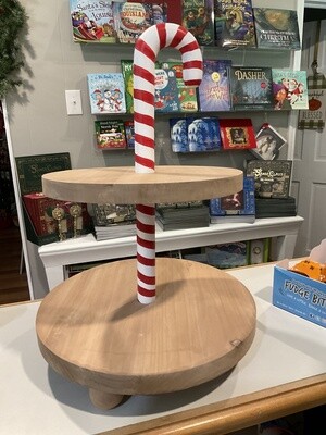 Candy Cane 2 tier tray