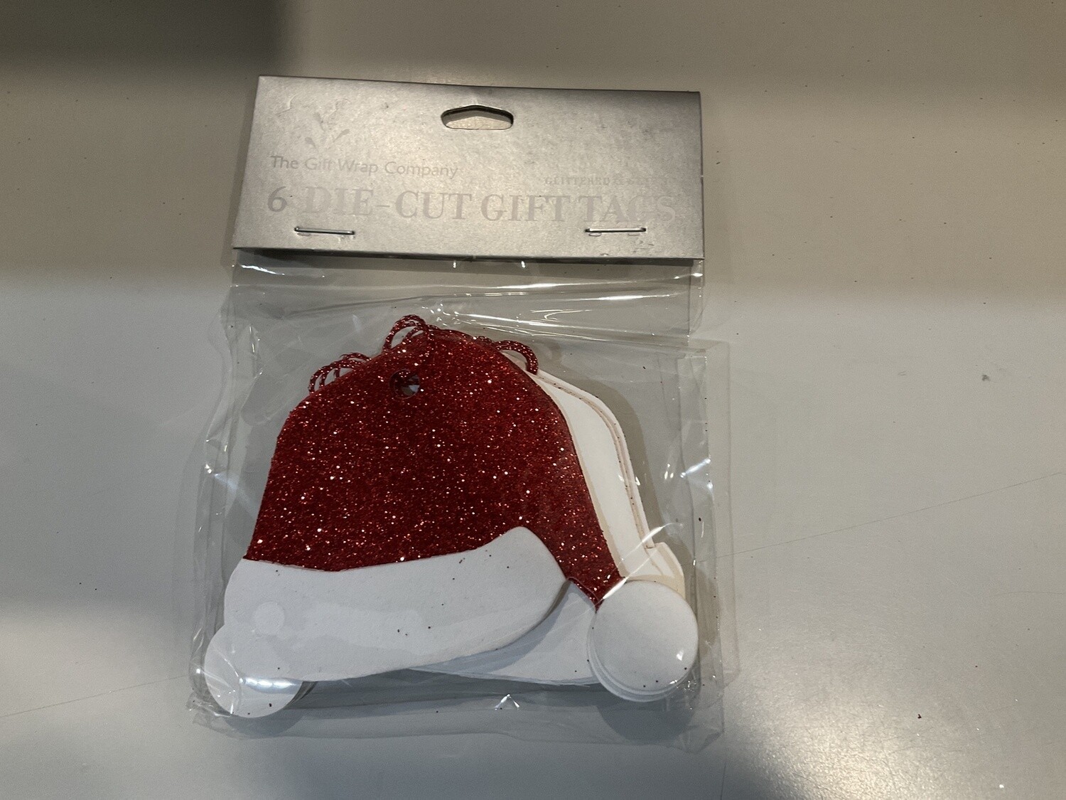 Santa hat gift tag