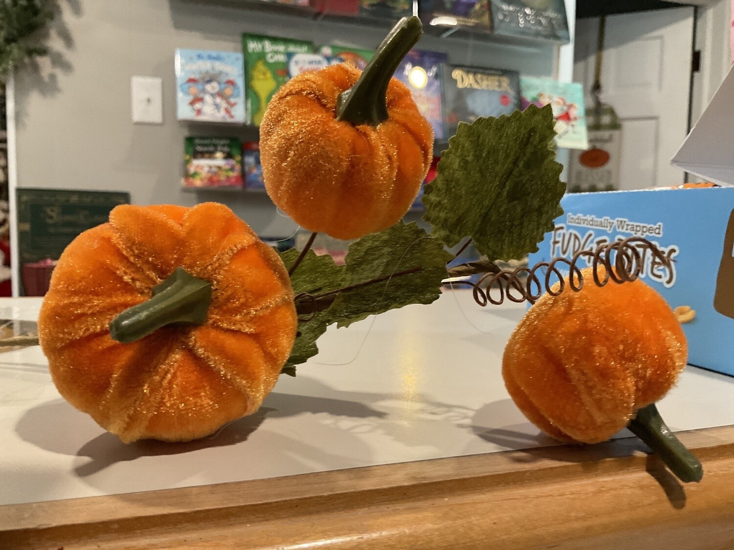Fabulous fabric pumpkin pick