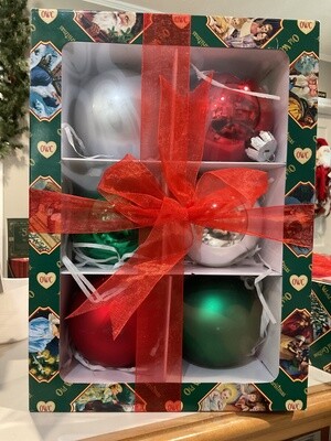 Six count classic ball ornaments