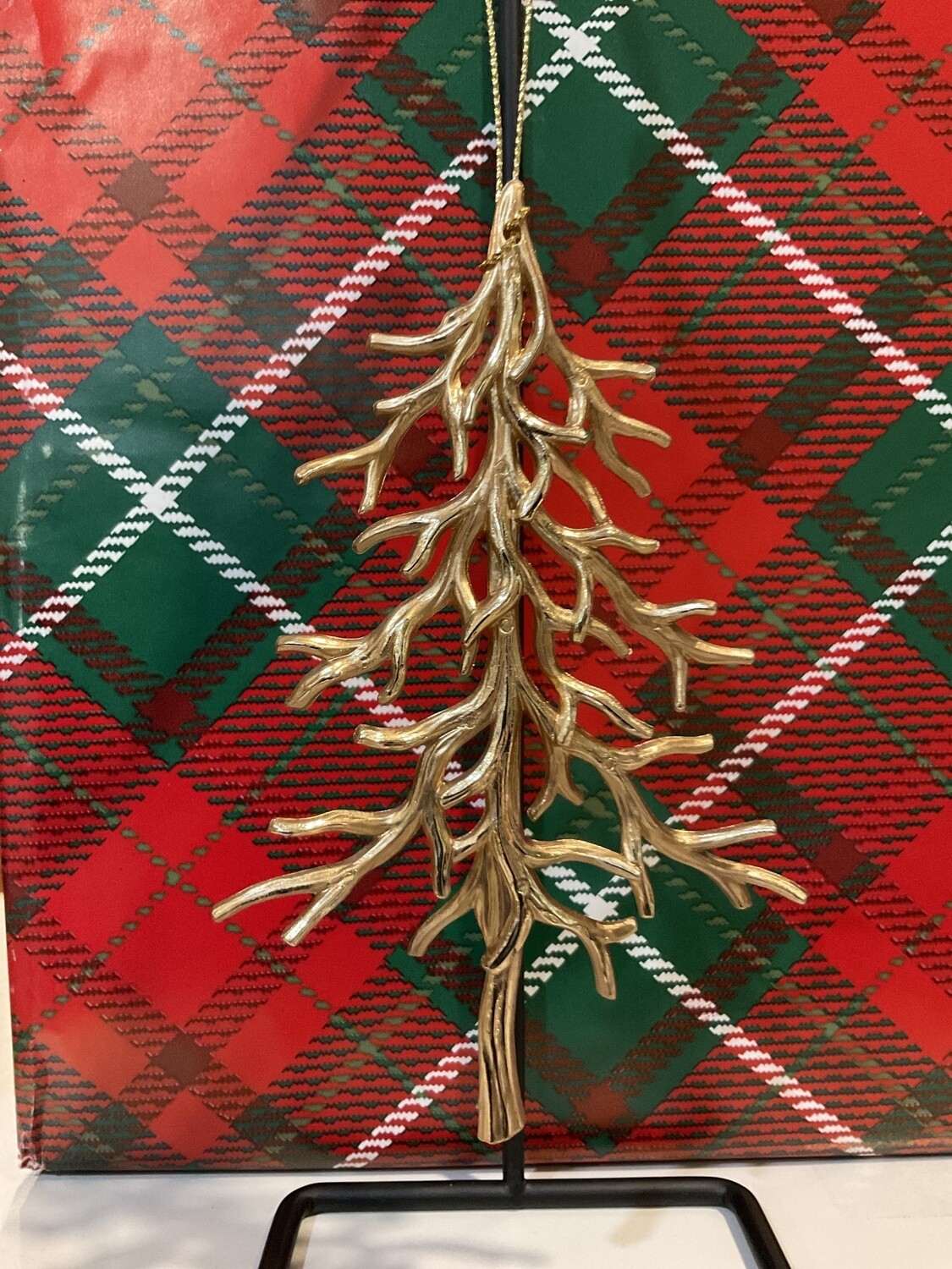 Gold, flat tree ornament