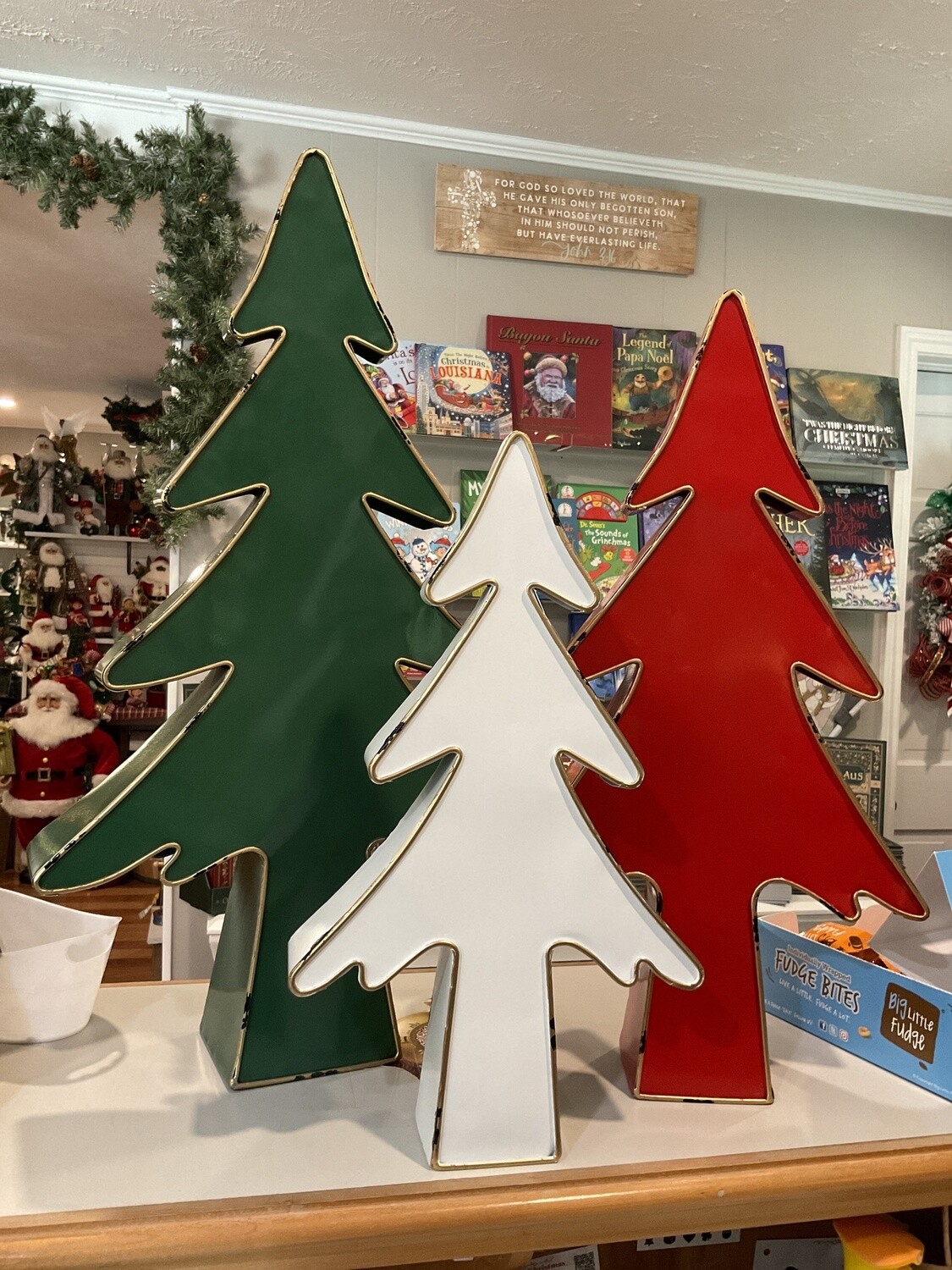 Metal Christmas trees set of 3