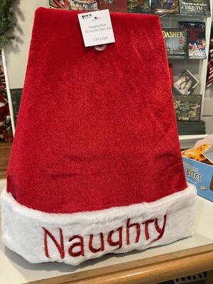 Naughty or nice reversible, Santa hat