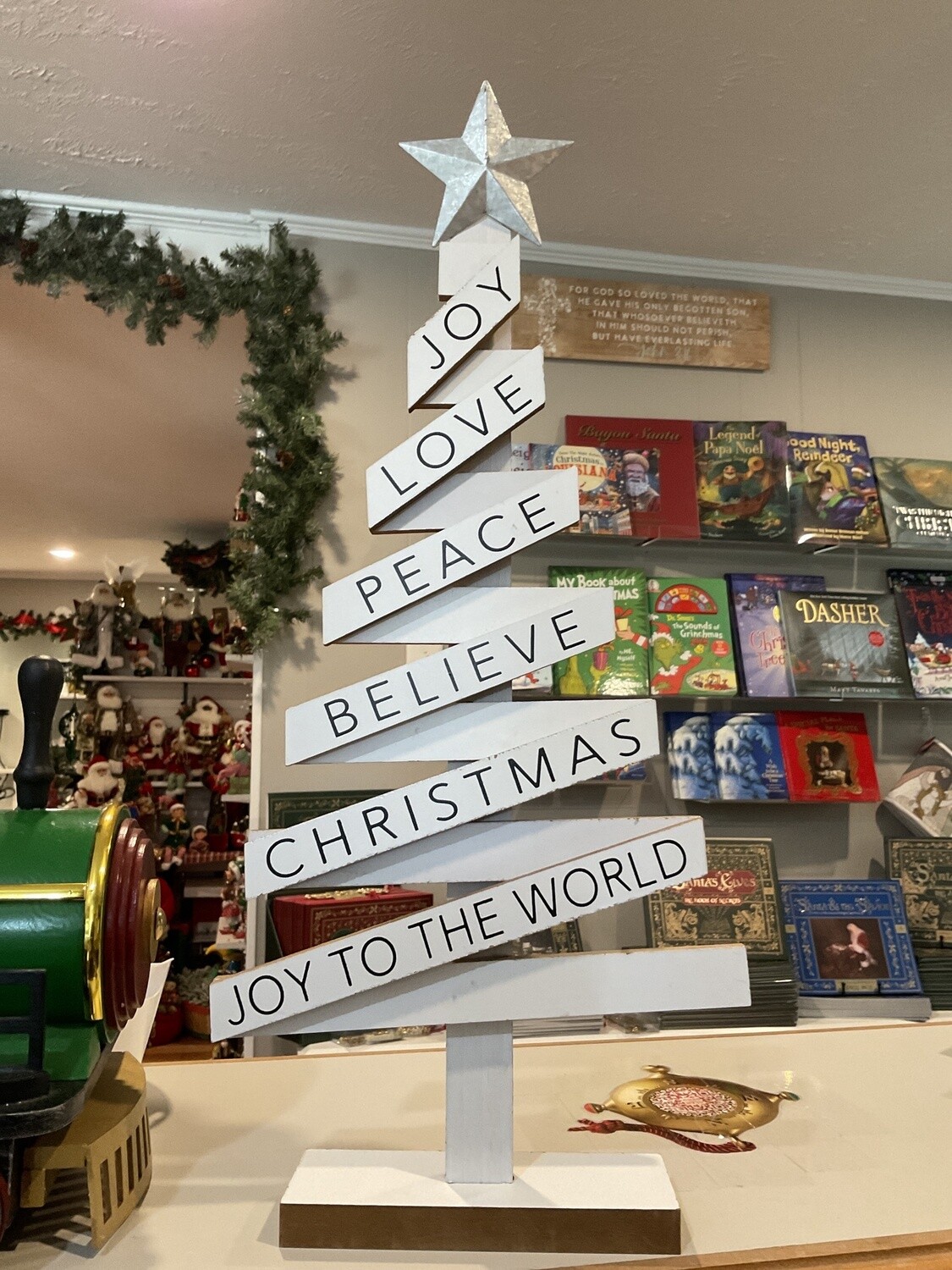 Woodland White Christmas Tree W/sayings