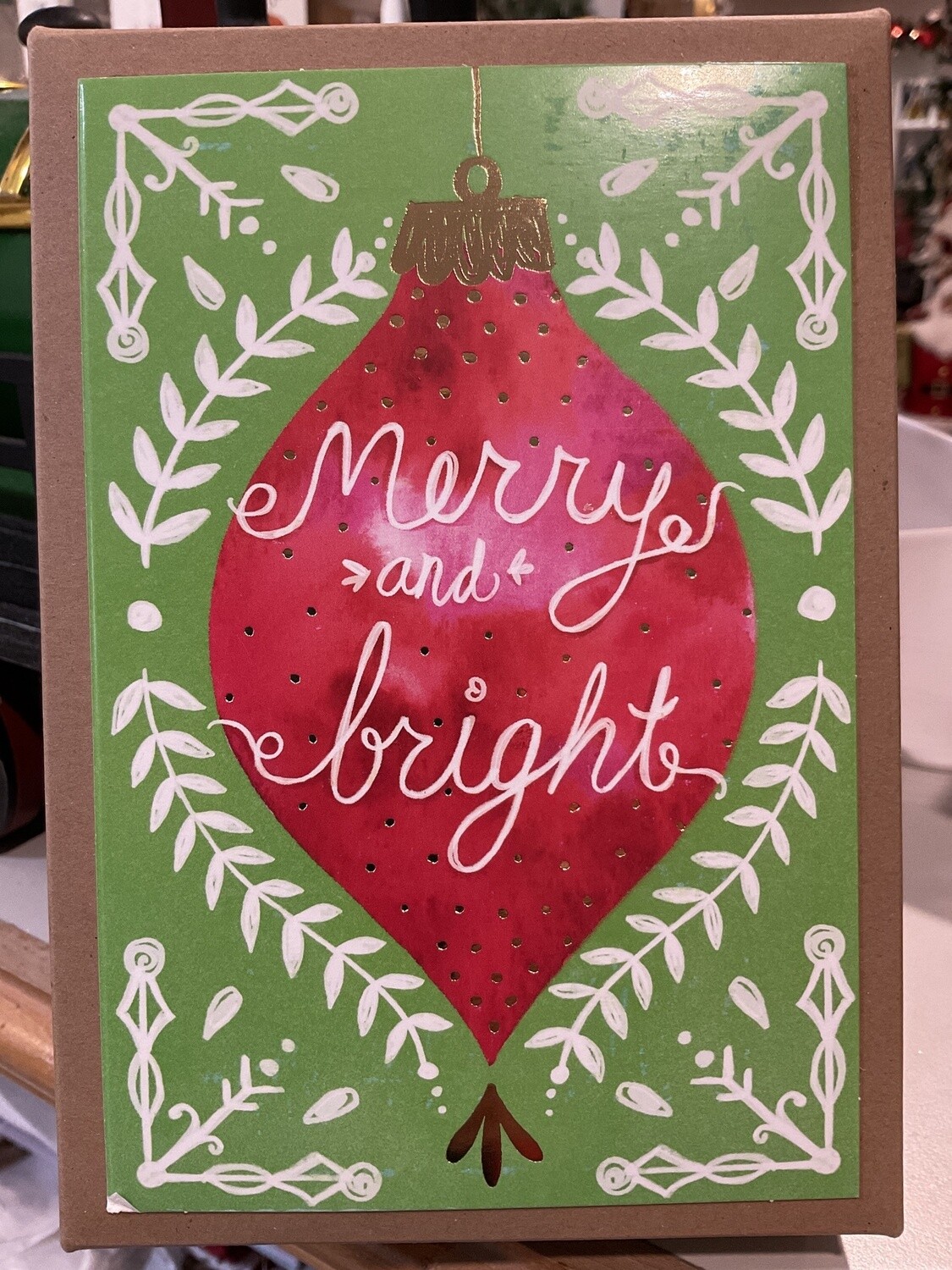 Merry ornament card 15 pk