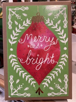 Merry ornament card 15 pk