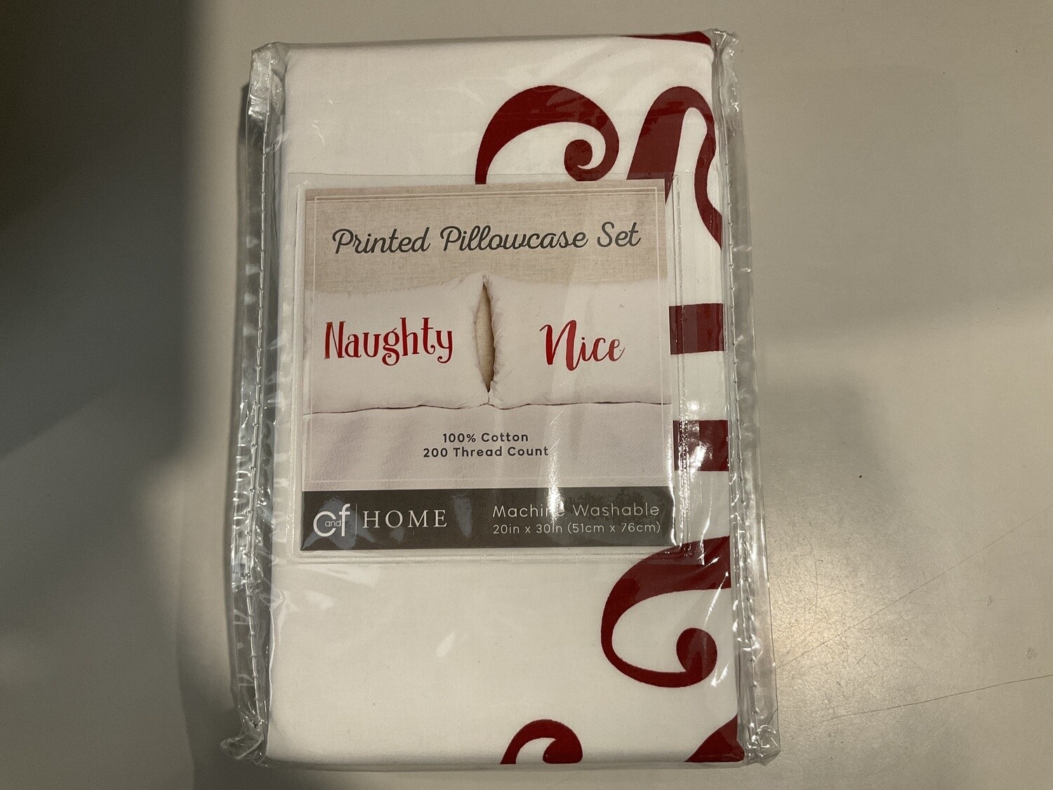 Naughty or nice pillowcase set