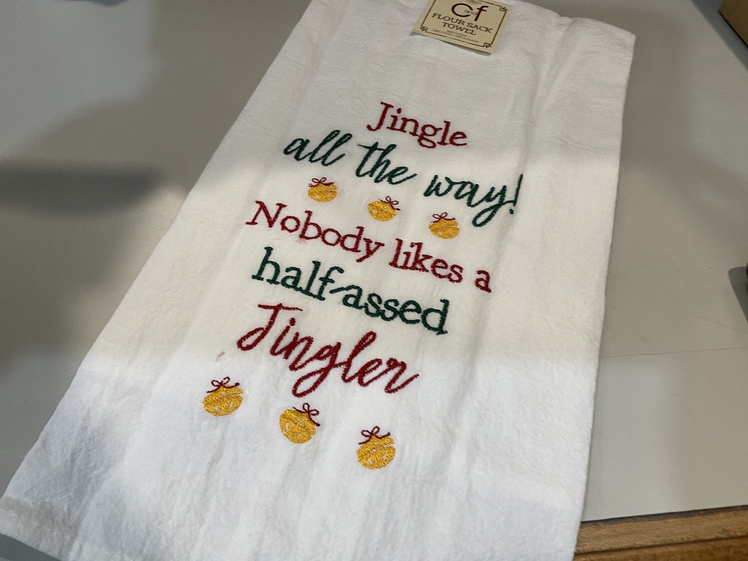 Half Assed Jingler Tea Towel