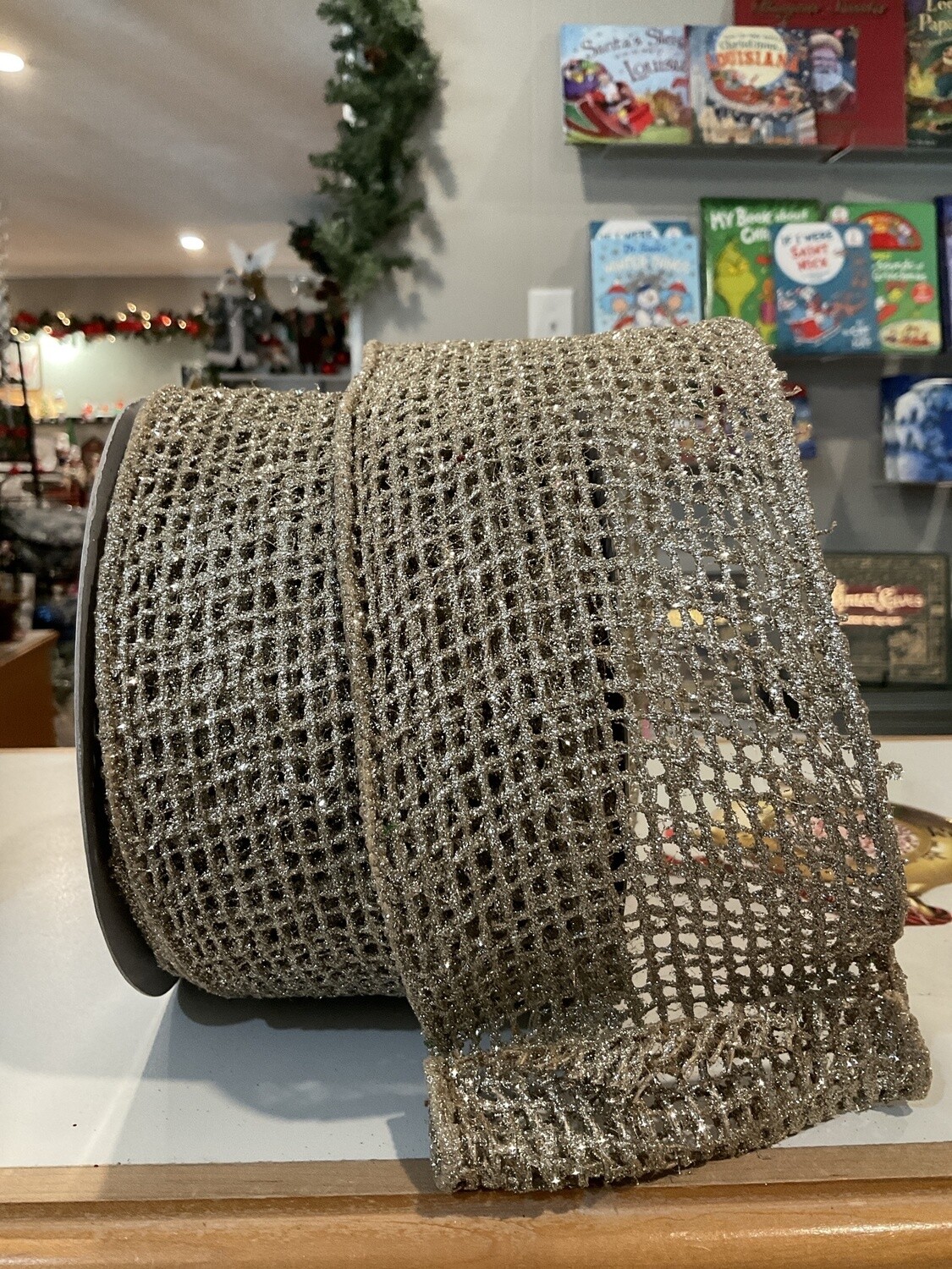 Champagne glitter ribbon