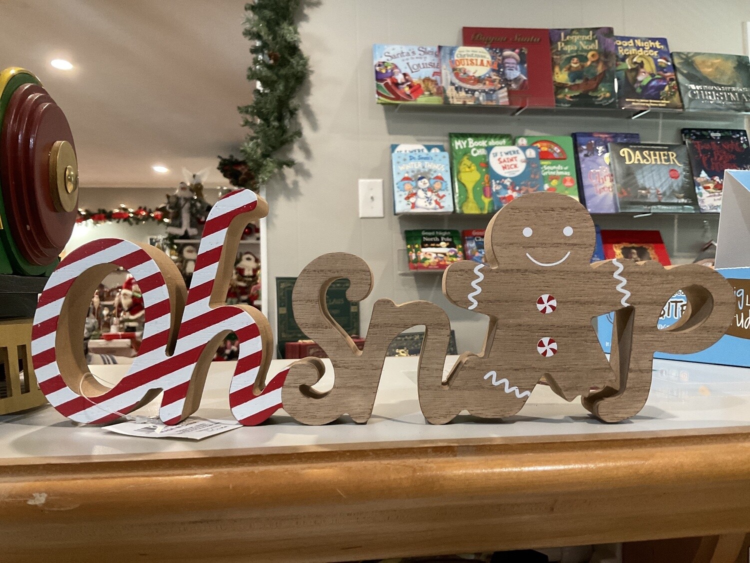 Wood Cocoa &amp; Cookies Tabletop sign