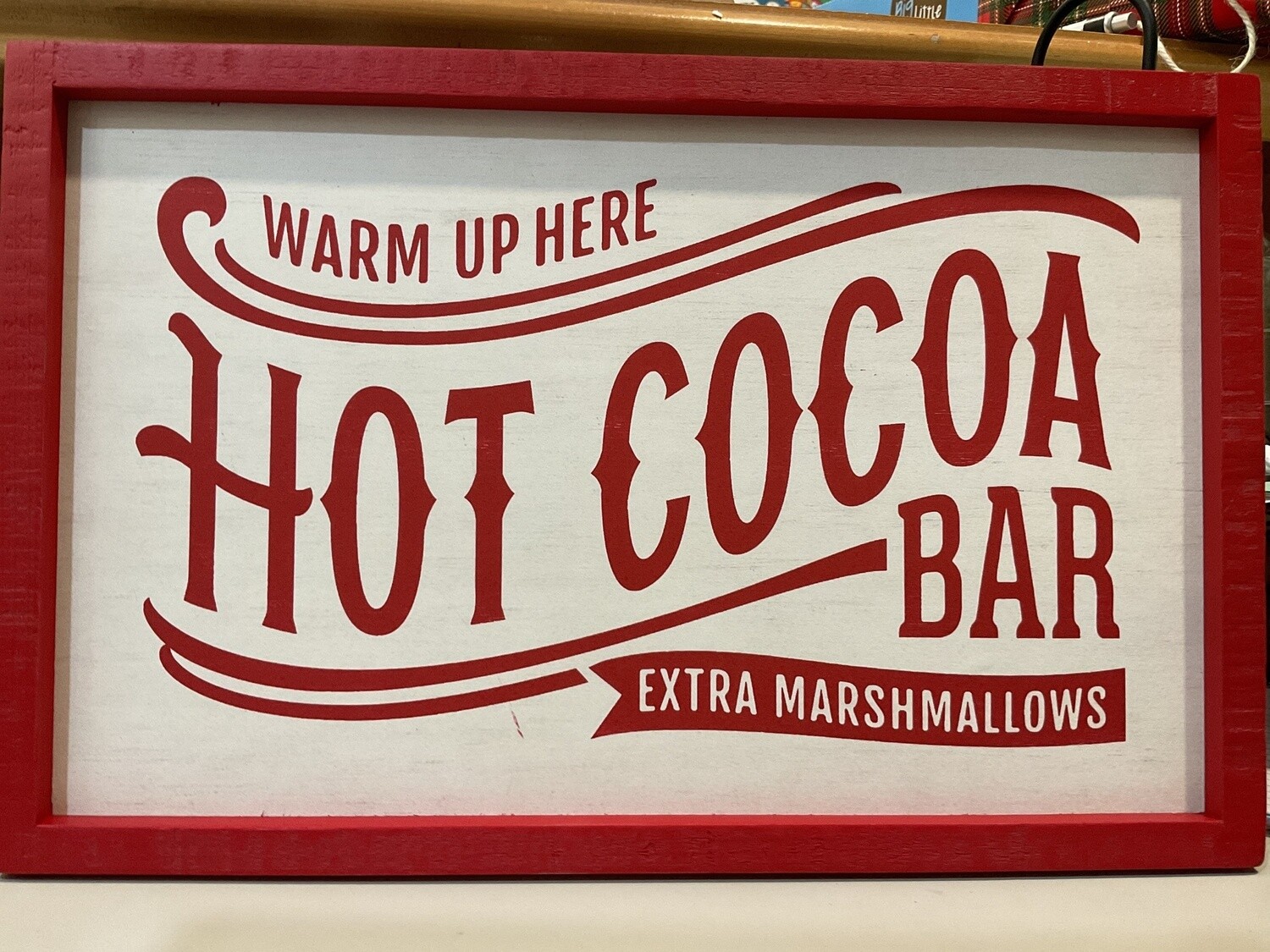 Wood Cocoa &amp; Cookie “Hot Cocoa Bar” wall sign