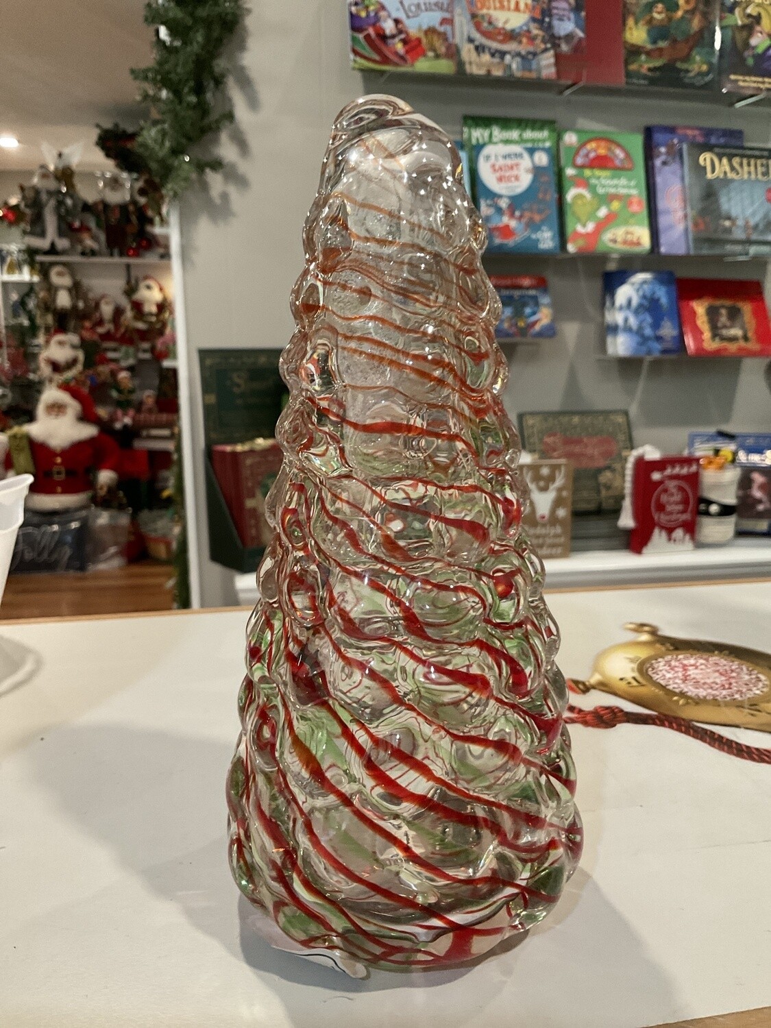 Glass winter, whimsy LED Christmas tree
